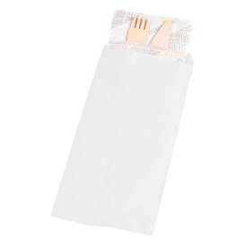 Enveloppe Porte-Couverts Blanc 11x24cm (125 Utés)