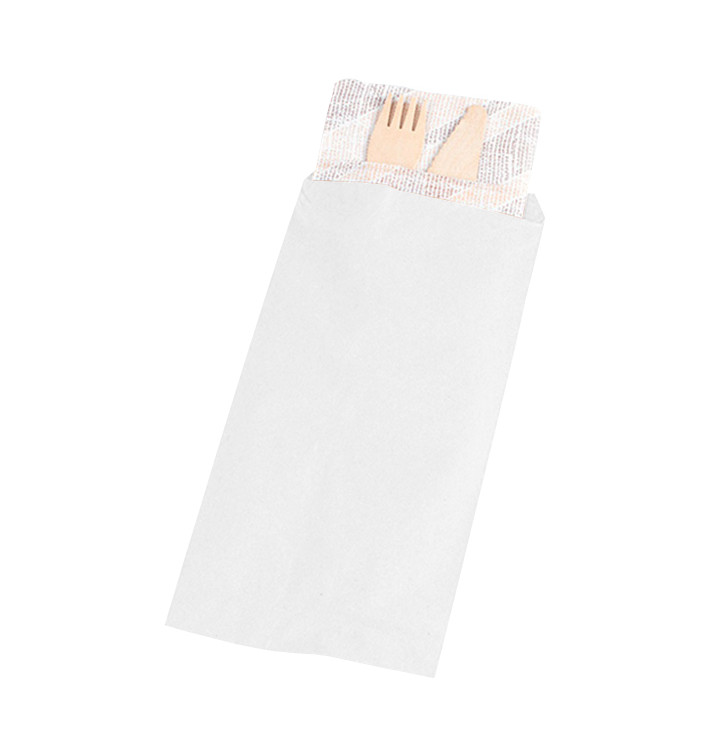 Enveloppe Porte-Couverts Blanc 11x24cm (1000 Utés) Enveloppe Porte-Couverts Blanc 11x24cm (1000 Utés)
