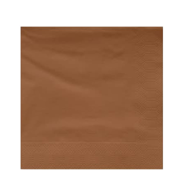 Serviette Papier à Cocktail 20x20cm Marron (6000 Utés) Serviette Papier à Cocktail 20x20cm Marron (6000 Utés)
