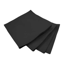 Serviette en Papier Micro Point 20x20cm Noir (100 Utés)
