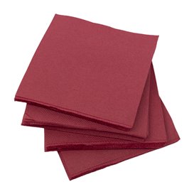 Serviette en Papier Micro Point 20x20cm Bordeaux (2.400 Utés)