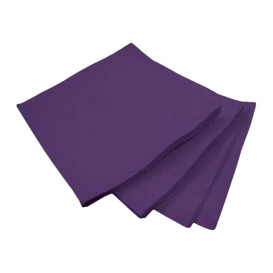 Serviette en Papier Micro Point 20x20cm Violet (100 Utés)