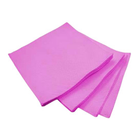 Serviette en Papier Micro Point 20x20cm Fuchsia (100 Utés)