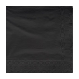 Serviette Papier à Cocktail 25x25cm Noir (3400 Utés)