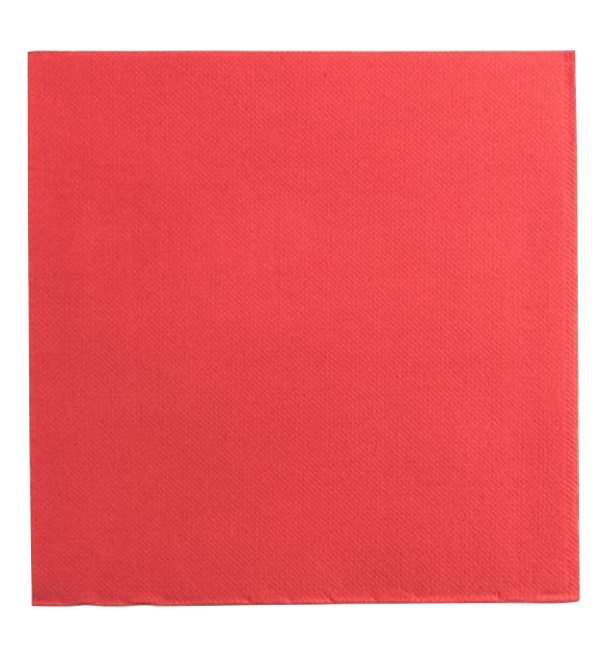 Serviette Papier Double Point 25x25cm Rouge (50 Utés)