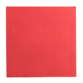 Serviette Papier Double Point 25x25cm Rouge (2100 Utés)