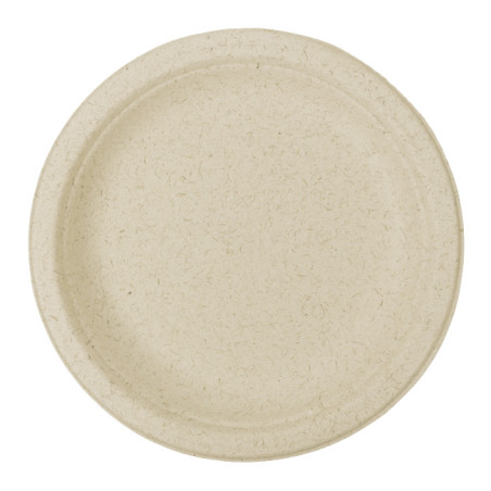 Assiette en Son de Blé Naturel Ø18cm (50 Unités)