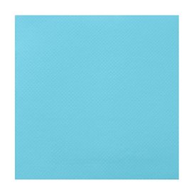 Serviette Papier Double Point 25x25cm Turquoise (1400 Utés)