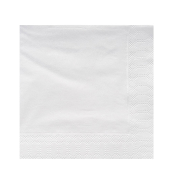 Serviette Papier à Cocktail 25x25cm Blanc (200 Utés) Serviette Papier à Cocktail 25x25cm Blanc (200 Utés)