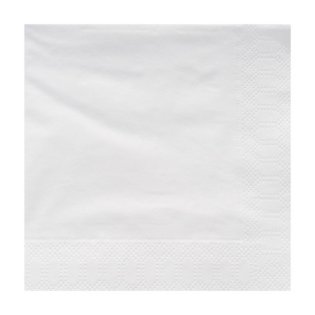 Serviette Papier à Cocktail 25x25cm Blanc (200 Utés)