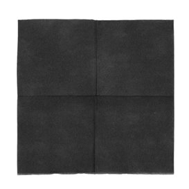 Serviette Papier Double Point 25x25cm Noir (50 Utés)