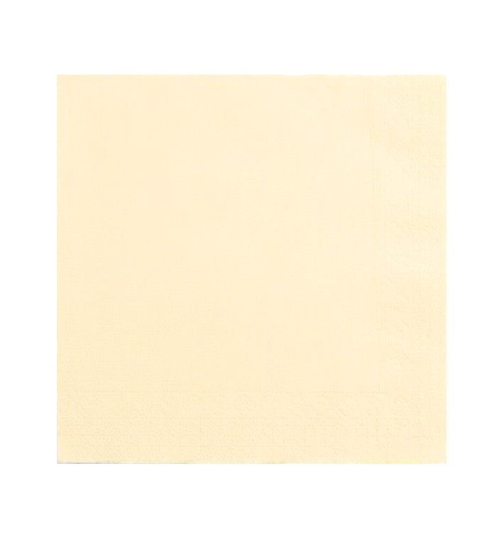 Serviette Papier Crème 2E Molletonnée 33x33cm (50 Utés) Serviette Papier Crème 2E Molletonnée 33x33cm (50 Utés)