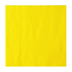 Serviette Papier Jaune 2E Molletonnée 33x33cm (50 Utés)