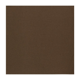 Serviette Papier Marron 2E Molletonnée 33x33cm (50 Utés)