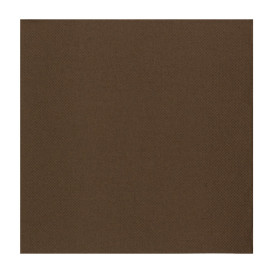 Serviette Papier Marron 2E Molletonnée 33x33cm (50 Utés)