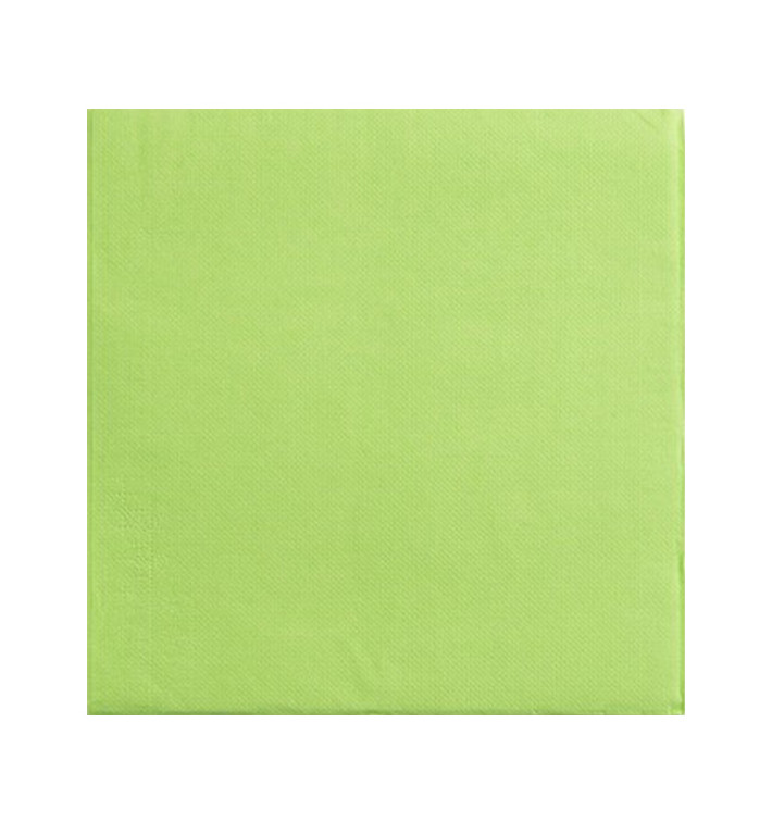 Serviette Papier Pistache 2E Molletonnée 33x33cm (1.200 Utés)