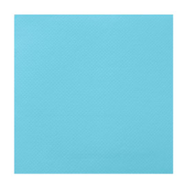 Serviette Papier Turquoise 2E Molletonnée 33x33cm (50 Utés)