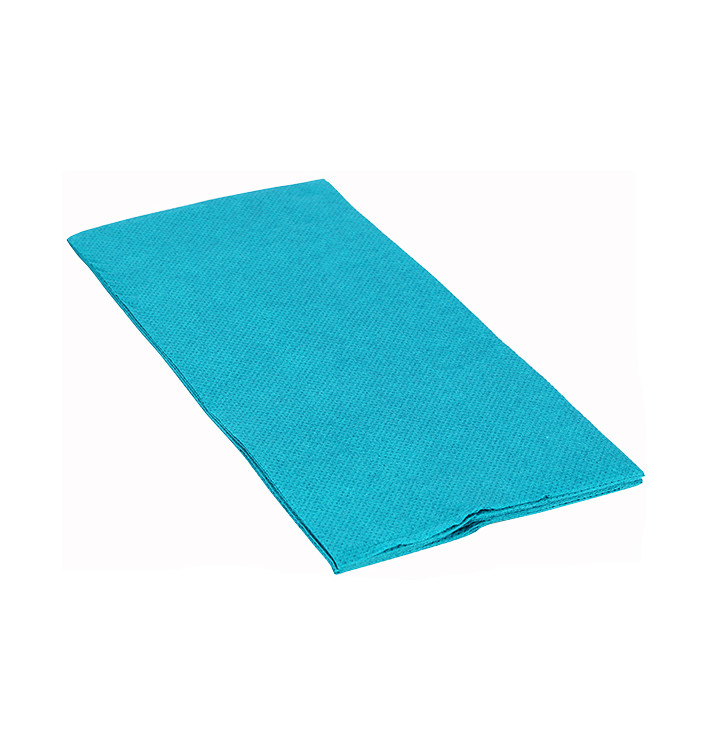 Serviette Papier Molletonnée 1/8 40X40cm Turquoise (50 Utés) Serviette Papier Molletonnée 1/8 40X40cm Turquoise (50 Utés)
