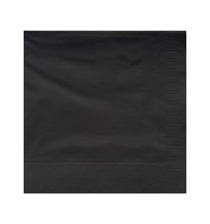 Serviette en Papier Ouate 40x40cm Noir (1200 Utés) Serviette en Papier Ouate 40x40cm Noir (1200 Utés)