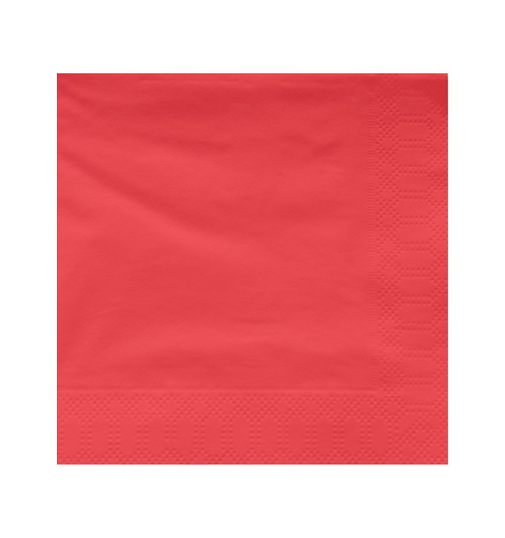 Serviette en Papier Ouate 40x40cm Rouge (1200 Utés) Serviette en Papier Ouate 40x40cm Rouge (1200 Utés)