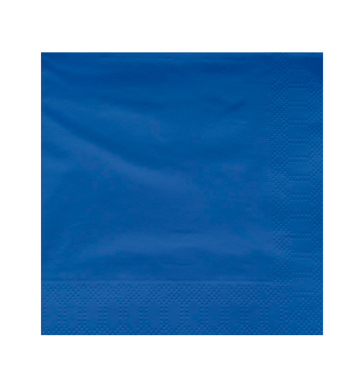 Serviette en Papier Ouate 40x40cm Bleu (50 Utés)
