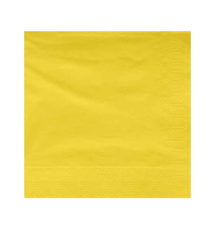 Serviette en Papier Ouate 40x40cm Jaune (1200 Utés)