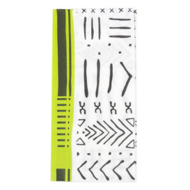 Serviette Papier Molletonnée 1/8 40x40 "Tribal Blanc" (30 Unités)