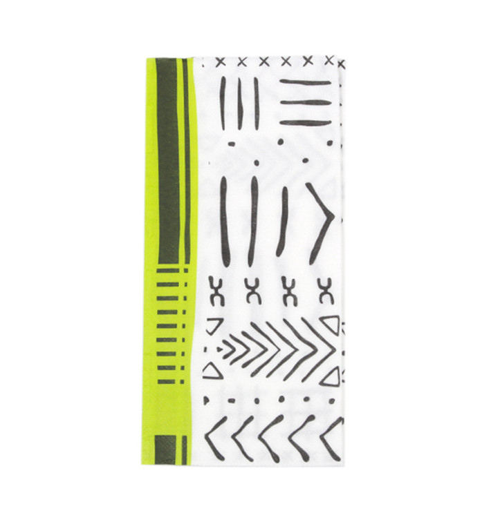 Serviette Papier Molletonnée 1/8 40x40 "Tribal Blanc" (30 Unités) Serviette Papier Molletonnée 1/8 40x40 "Tribal Blanc" (30 Unités)