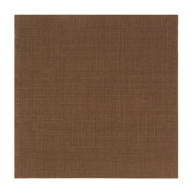 Serviette Papier Molletonnée 40x40cm "Entre Lignes" Marron (50 Utés)