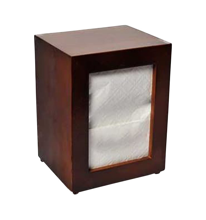 Distributeur à Serviettes en Bois 17x17cm (1 Unité) Distributeur à Serviettes en Bois 17x17cm (1 Unité)