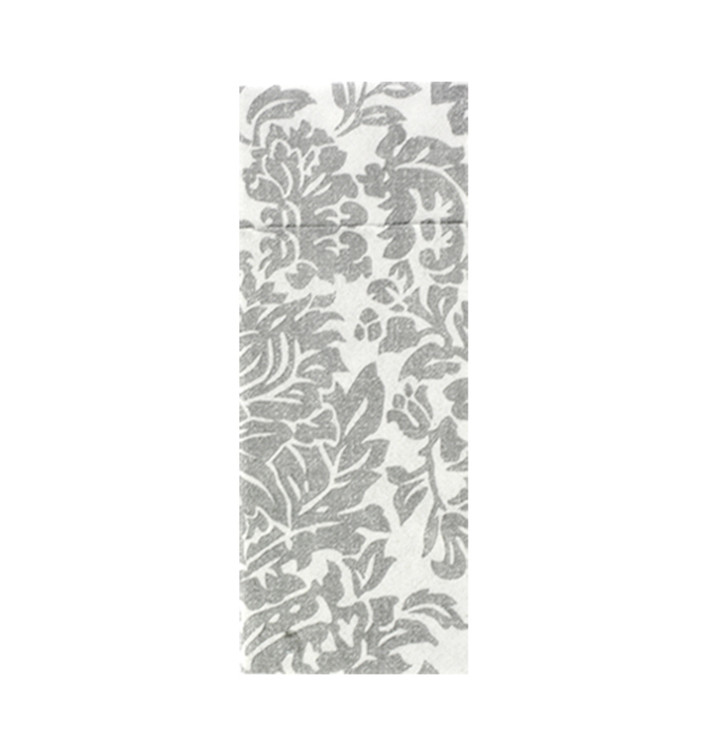 Serviette Kangourou Airlaid "Versailles" Gris 32x40cm 55g/m² (40 Utés) Serviette Kangourou Airlaid "Versailles" Gris 32x40cm 55g/m² (40 Utés)