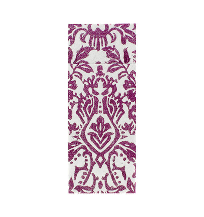Serviette Kangourou Airlaid "Versailles" Aubergine 32x40cm 55g/m² (800 Utés) Serviette Kangourou Airlaid "Versailles" Aubergine 32x40cm 55g/m² (800 Utés)