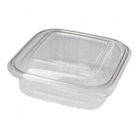Coque Carrée avec charnière PET 370ml (100 Utés)