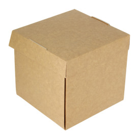 Boîte à Hamburger Gourmet Kraft 13x13x13cm (25 Utés)