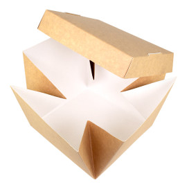 Boîte à Hamburger Gourmet Kraft 13x13x13cm (25 Utés)