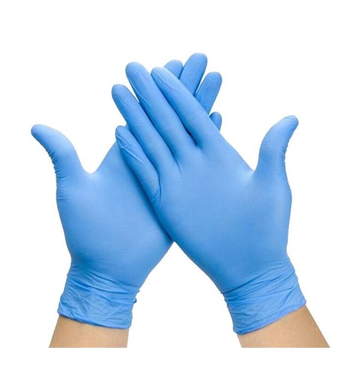 Gants Nitrile sans Poudre Bleu Taille XL AQL 1.5 (100 Utés)