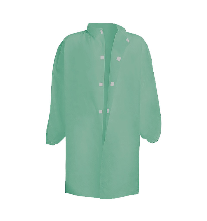 Blouse PP Velcro Sans Poches Vert XL 35gr (50 Utés) Blouse PP Velcro Sans Poches Vert XL 35gr (50 Utés)