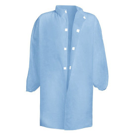 Blouse Industrielle PP Bleu Velcro et Sans Poches XL 35gr (100 Utés)