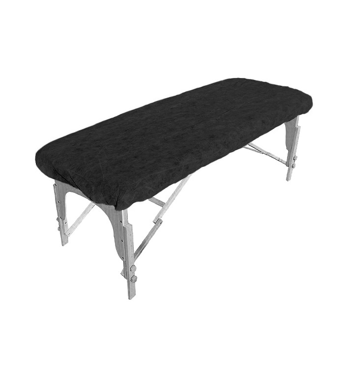 Drap Ajustable Plus PP Non tissé Noir 95x220cm (1 Uté) Drap Ajustable Plus PP Non tissé Noir 95x220cm (1 Uté)