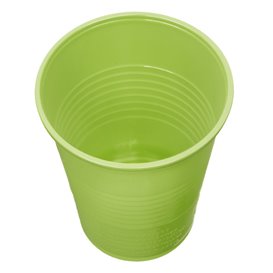 Gobelet Plastique PS Vert citron 200ml Ø7cm (50 Unités)