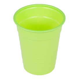 Gobelet Plastique PS Vert citron 200ml Ø7cm (50 Unités)