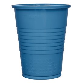 Gobelet Plastique PS Bleu Foncé 200ml Ø7cm (50 Unités)