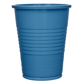 Gobelet Plastique PS Bleu Foncé 200ml Ø7cm (50 Unités)