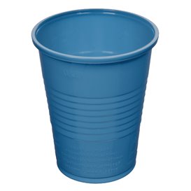 Gobelet Plastique PS Bleu Foncé 200ml Ø7cm (50 Unités)