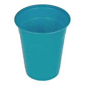 Gobelet Plastique PS Turquoise 200ml Ø7cm (50 Unités)