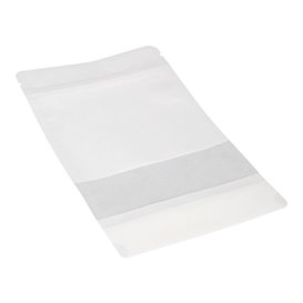 Sac DoyPack avec fermeture et fenêtre Blanc 12+6x20cm (1000 Utés)