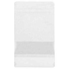 Sac DoyPack avec fermeture et fenêtre Blanc 12+6x20cm (1000 Utés)
