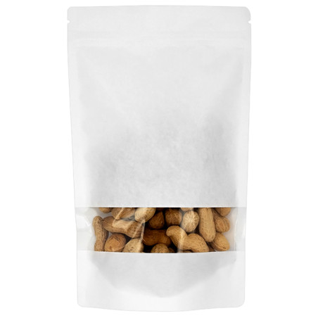 Sac DoyPack avec fermeture et fenêtre Blanc 16+8x26cm (1000 Utés)