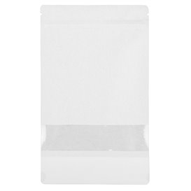 Sac DoyPack avec fermeture et fenêtre Blanc 16+8x26cm (1000 Utés)