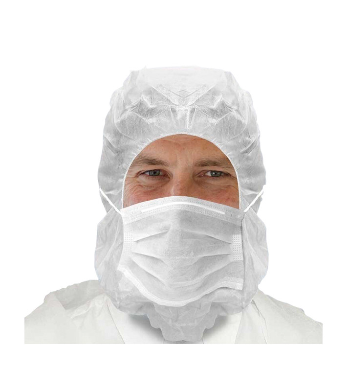 Charlotte intégrale avec Masque de 3 Couches Blanches (100 Utés) Charlotte intégrale avec Masque de 3 Couches Blanches (100 Utés)